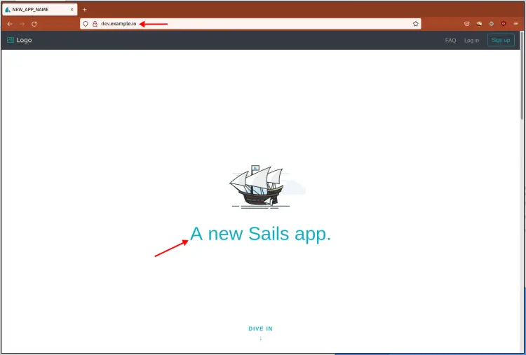 Sails.js application