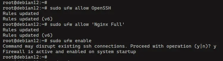 enable ufw