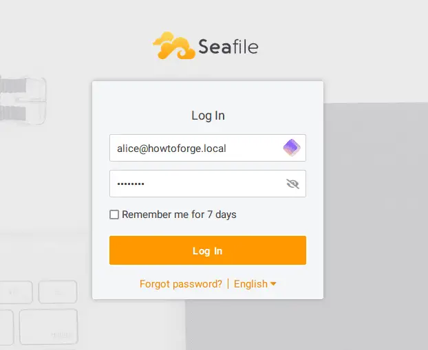 Login Seafile