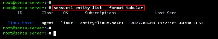 list entities agent