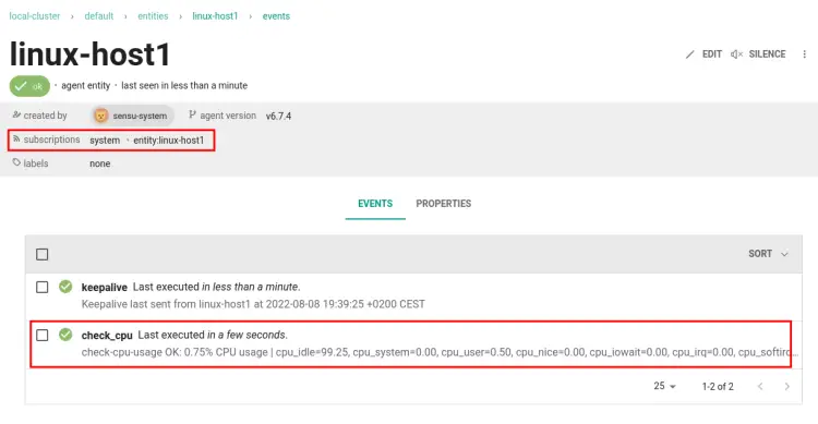 sensu monitoring