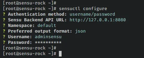 configure sensuctl