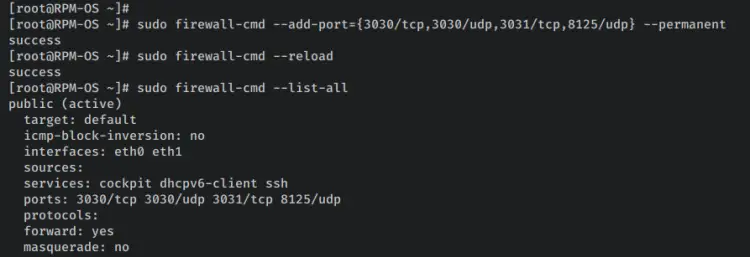 setup firewalld
