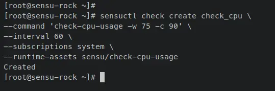 create check cpu