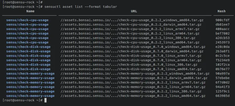 list assets