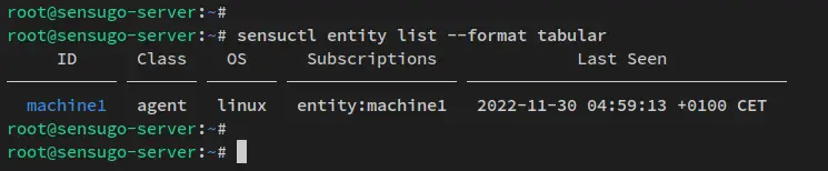 list entities