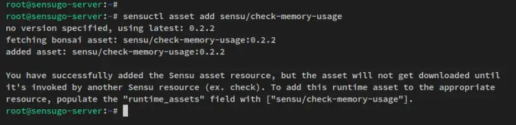 asset check memory
