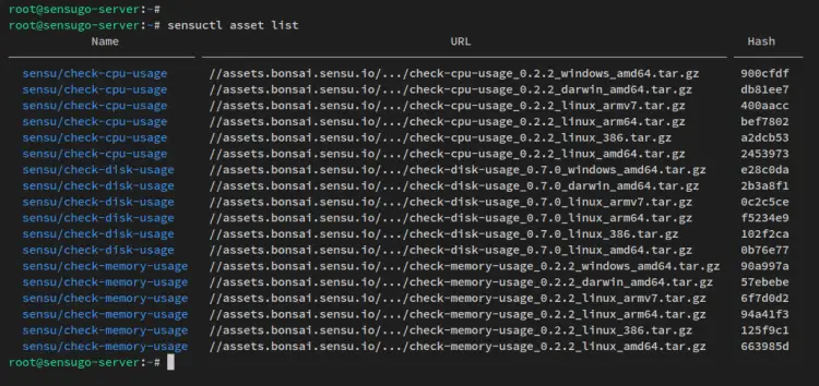 list assets