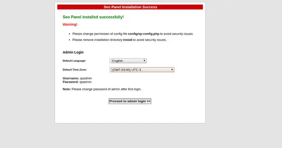 Configure admin login