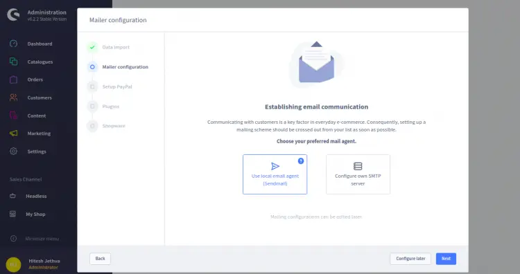 Email setup