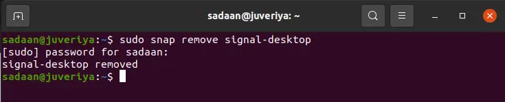 Uninstalling Snap installed Signal desktop