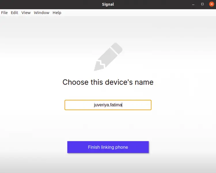 linking phone with Signal desktop