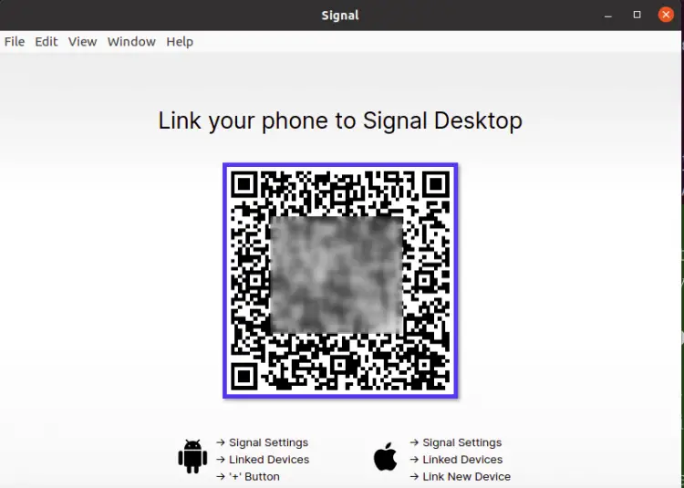Signal QR code