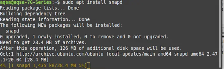 Snap daemon installation