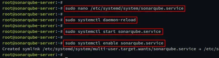 setup sonarqube service