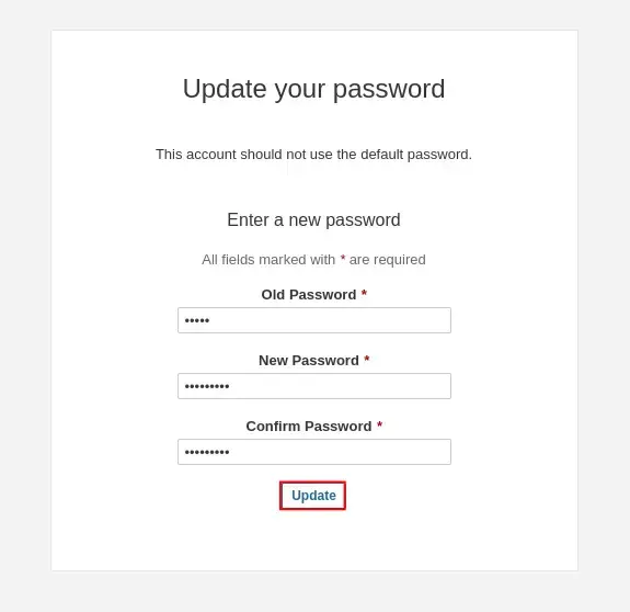 change password