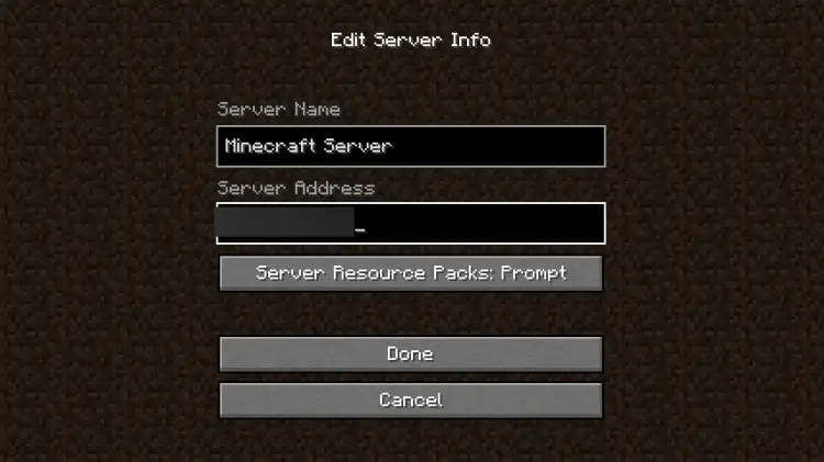 Minecraft Add Server