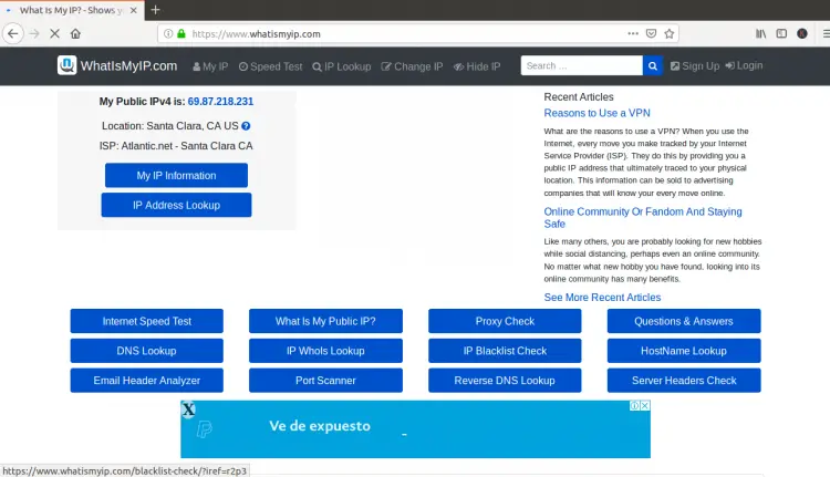 Axxess website trough squid proxy