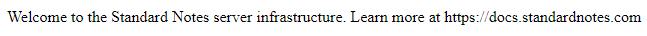 Standard Notes URL home