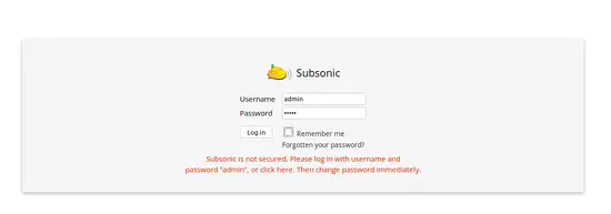 Subsonic login