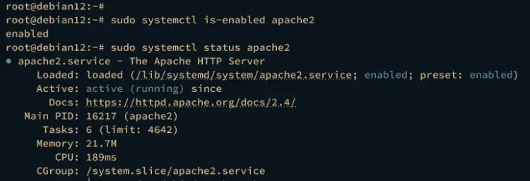 check apache2