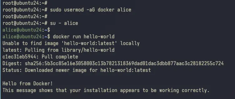 docker hello world