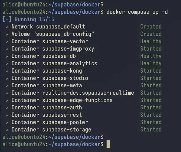 start containers