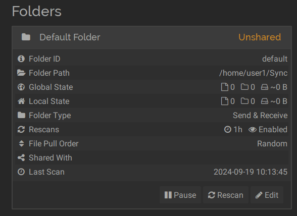 status unshared