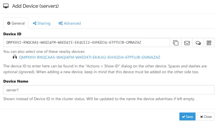 add server1