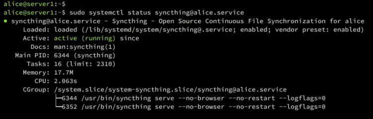 check synchthing