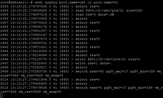 Using Sysdig