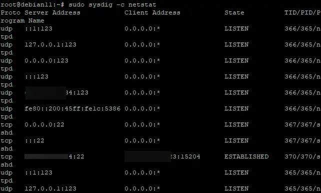 Using Sysdig 