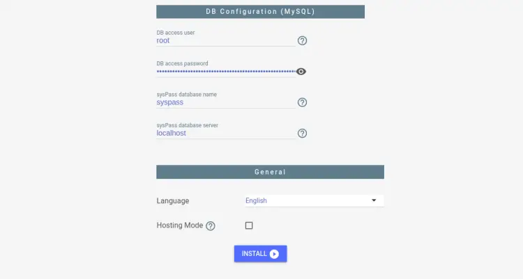 setup database