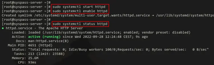 start mariadb
