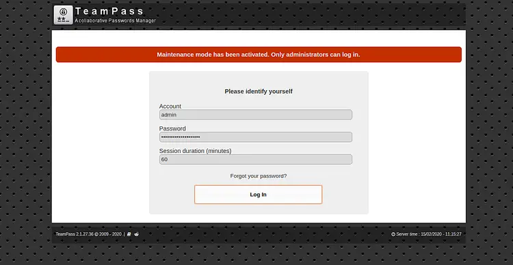 TeamPass Homepage