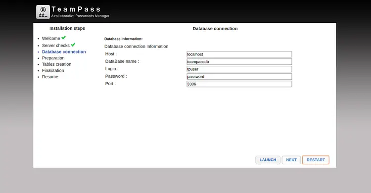 Database connection