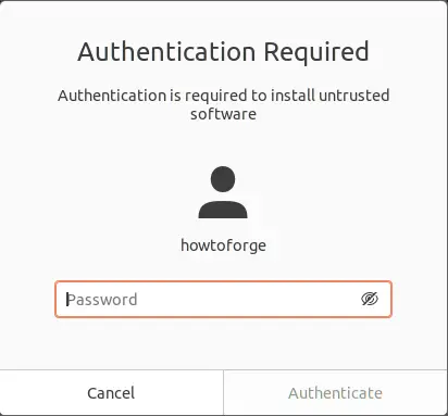 System Authentication to install software