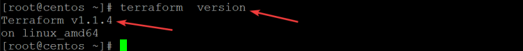 checking the terraform version