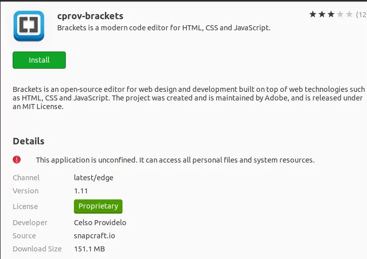 Brackets Editor .deb Package