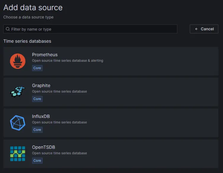 Add Data Source in Grafana