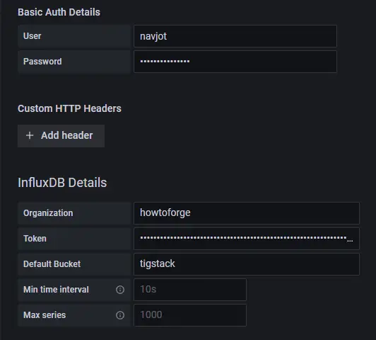 Grafana InfluxDB Details