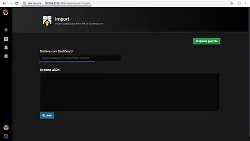 Import dashboard config