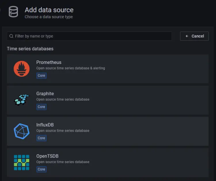 Add Data Source in Grafana