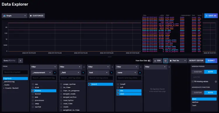 Grafana Explore Query Page