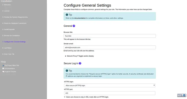 Configure general settings