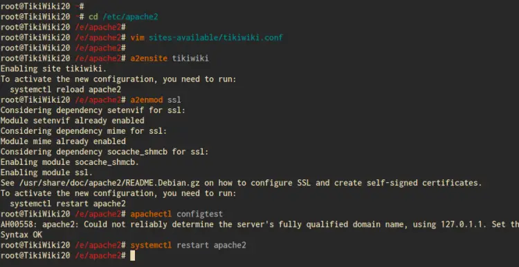 Setup Apache Virtual Host for TikiWiki