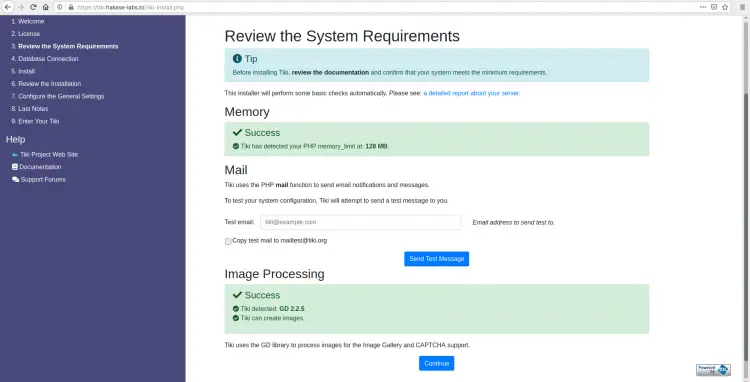 TikiWiki System Requirement Checking