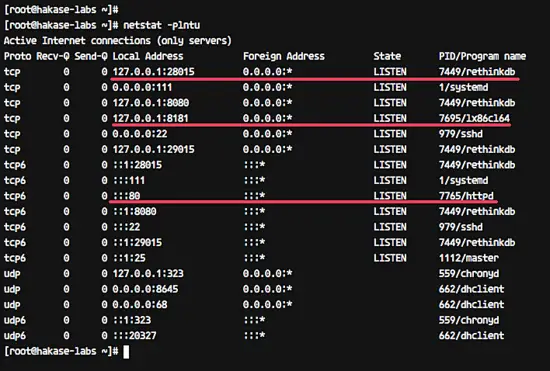 Check service port bindings