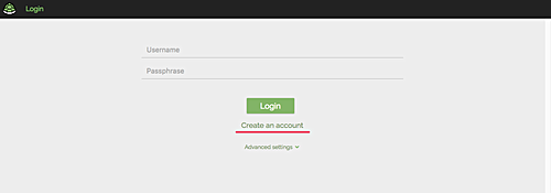 Create account in turtl