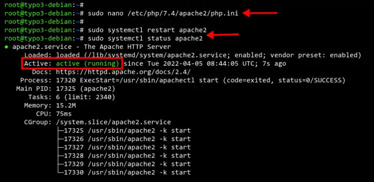 Checking Apache2 service